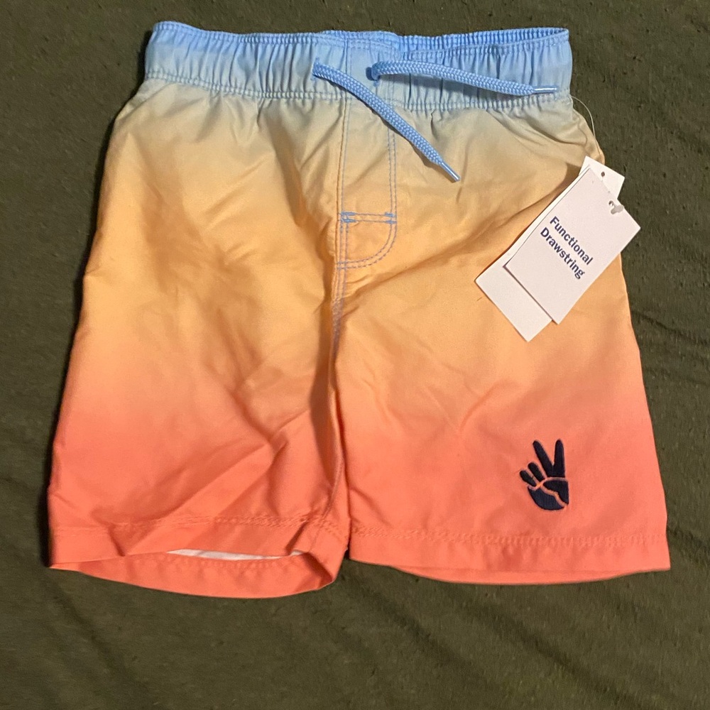 Toddler Kids Old Navy Tie Dye Peace Sign Swim trunks